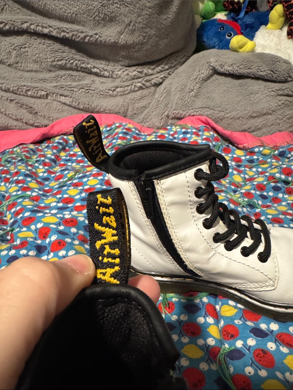 Dr. Martins Toddler size 11 Zip Up and Lace-Up Boots - White - Picture 3 of 9